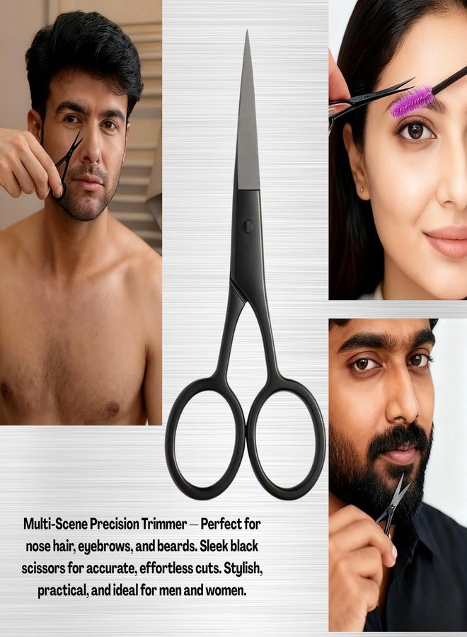 Flavizo Precision Nose Hair & Mustache Scissors - Stainless Steel Grooming Kit fit for Beard, Eyebrow & Facial Trimming 2PCS - Image 4